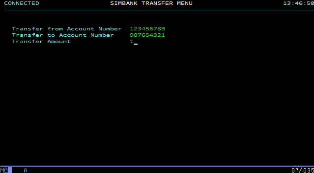 Inter-account transfer